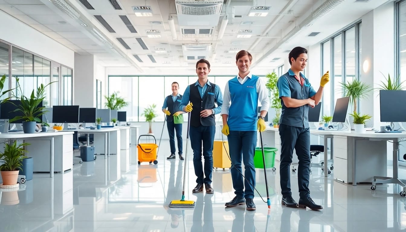 Professionelle Gebäudereinigung Ulm mit glänzenden Oberflächen in modernen Büros.