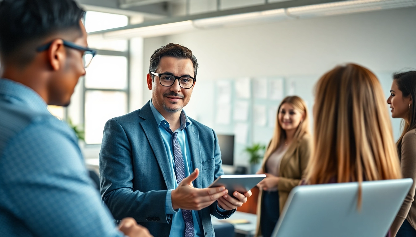 Headhunter IT im Gespräch mit einem motivierten Team von Personalvermittlern.