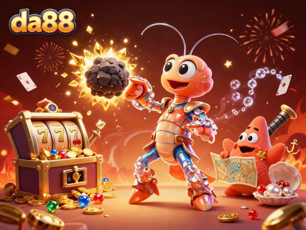 Experience thrilling gameplay at da88 with a vibrant slot-themed carnival atmosphere.