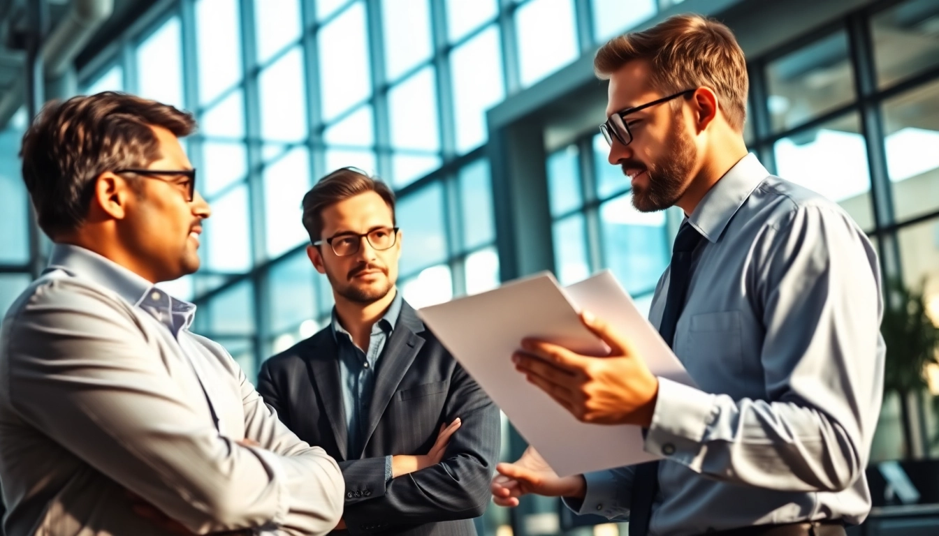 Headhunter Ingenieure beraten Ingenieure in einem modernen Büro über Karrieremöglichkeiten.