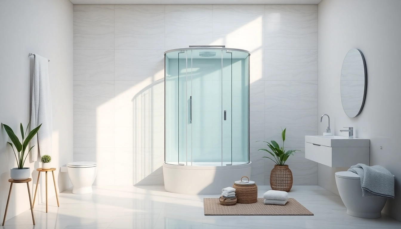 Ein eleganter dusche 100x100 in einem modernen Badezimmer mit minimalistischer Gestaltung.
