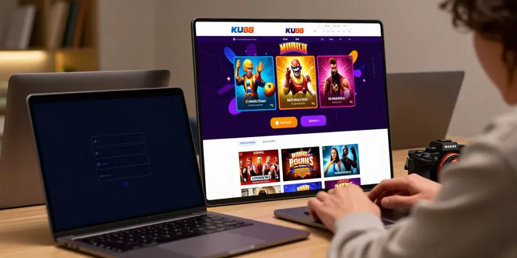 Engaging experience on ku88 online gambling platform with vibrant interface and user interaction.