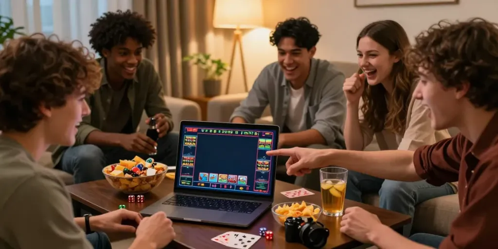 Exciting online gambling experience at https://du88az.net/ with friends enjoying a game.
