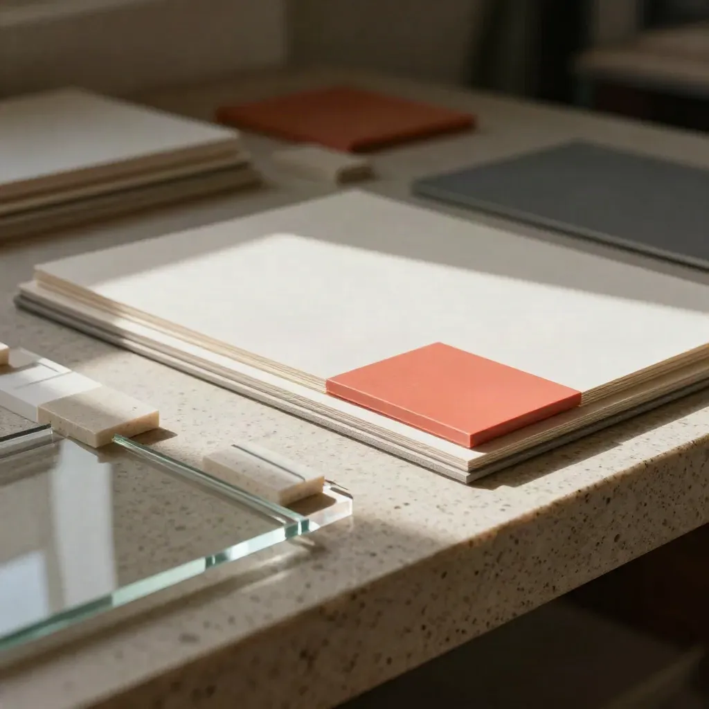 Quadratische Papier- und Acrylkacheln werden in ein harmonisches Feed-Raster geschoben.