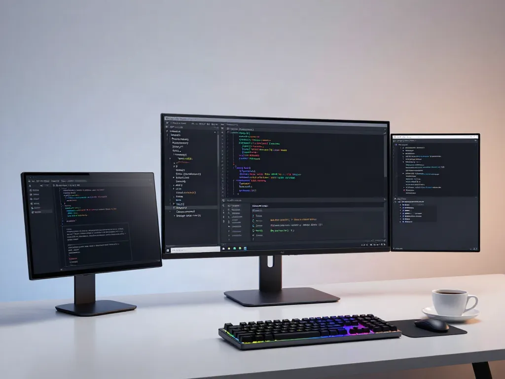Secure code review in a modern developer workspace with coding tools.