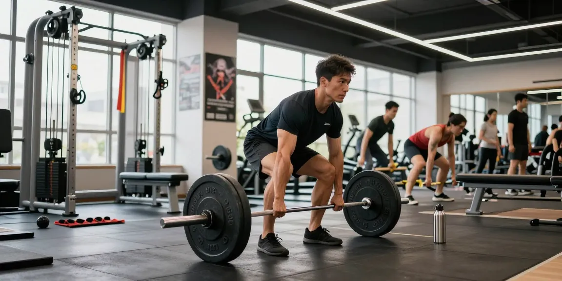 Fitness enthusiasts training in a vibrant gym scene at Anabolika Shop, showcasing strength and community atmosphere.