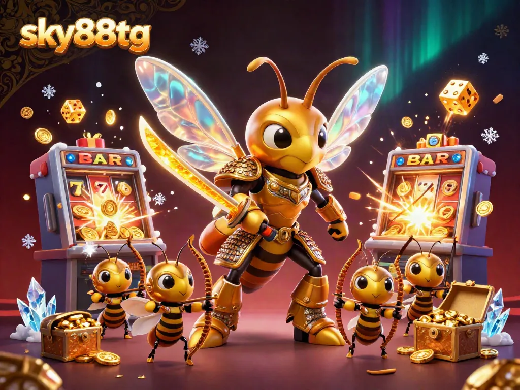 Experience thrilling gameplay at sky88tg with captivating casino elements including dynamic slot machines and golden treasures.