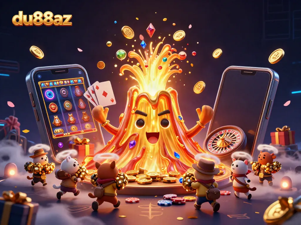 Win big at du88az with vibrant games featuring a golden volcano and treasure-filled adventure.