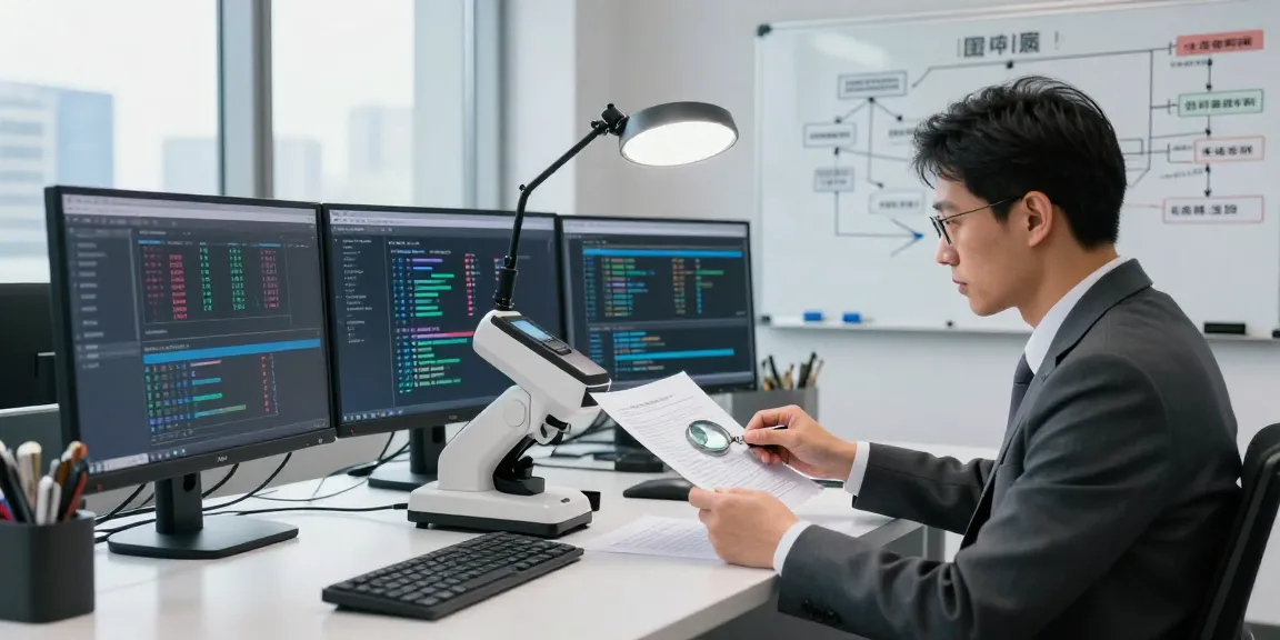 Document fraud detection analysis in a high-tech office environment with AI tools and forensic analysis.