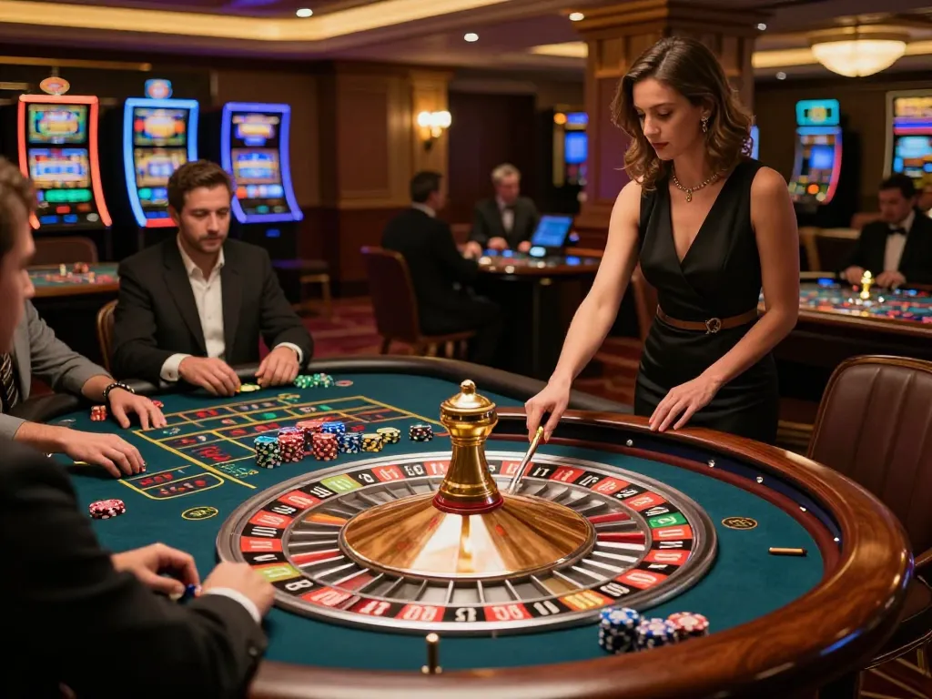 Players engaged at the TG88 roulette table, capturing the thrill of casino gaming.