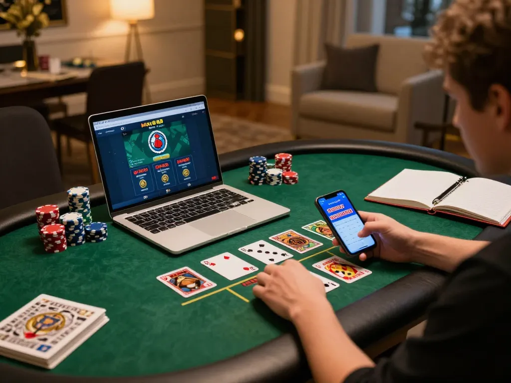 Engaging online gaming experience on May88sss with a player immersed in casino games