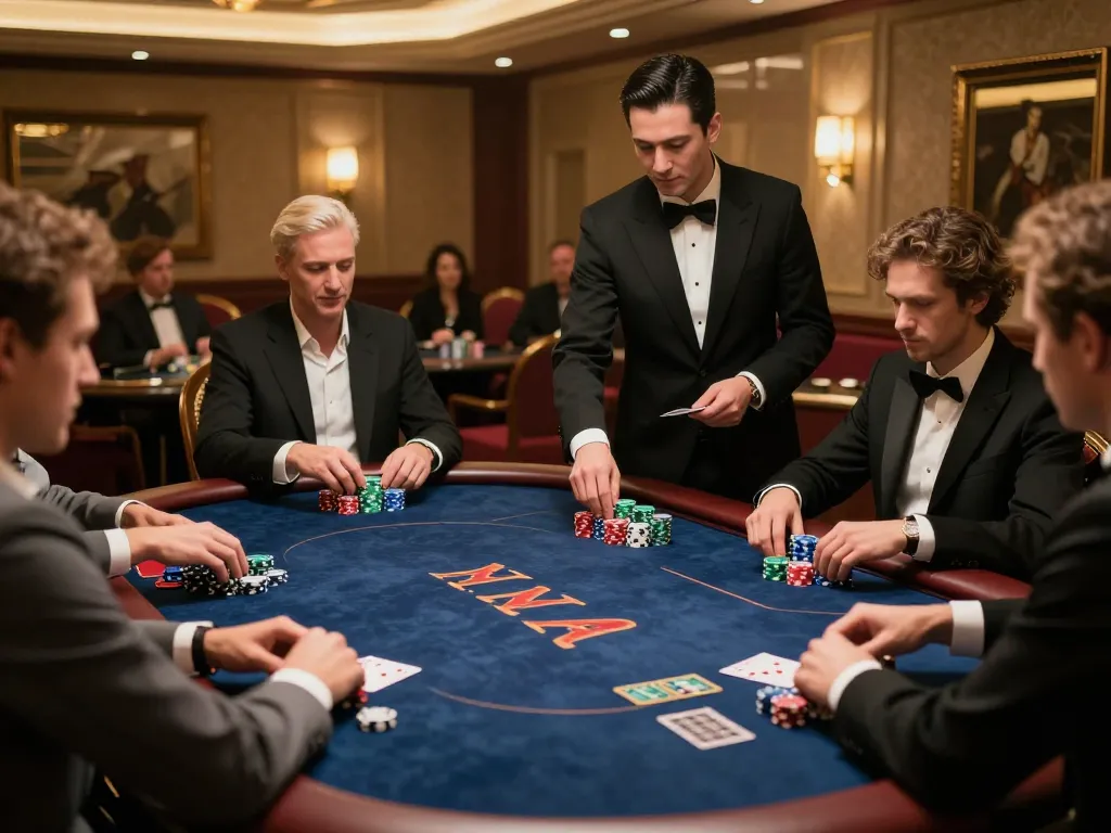 Players engaged in a high-stakes poker game at a private casino showcasing f168 strategy and excitement.