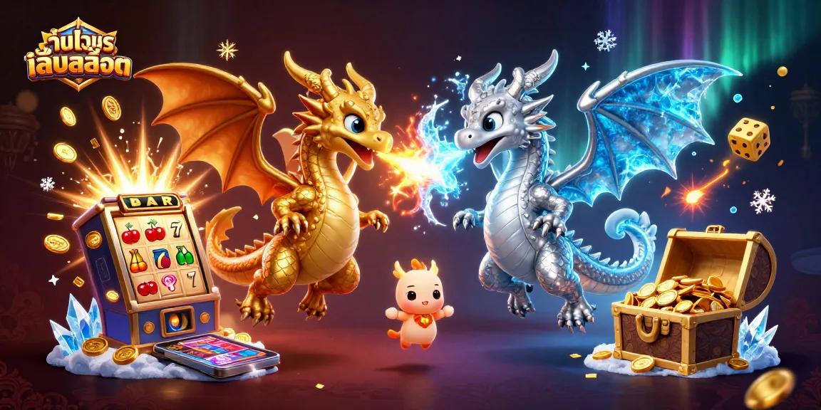 Engage with ทดลองเล่นสล็อต games featuring dynamic dragons and slot machines!